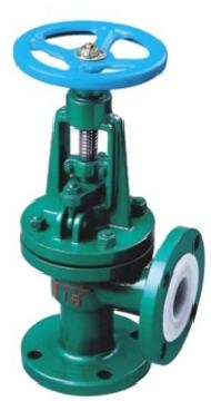 GB  lining  fluoride  angle type  globe valve