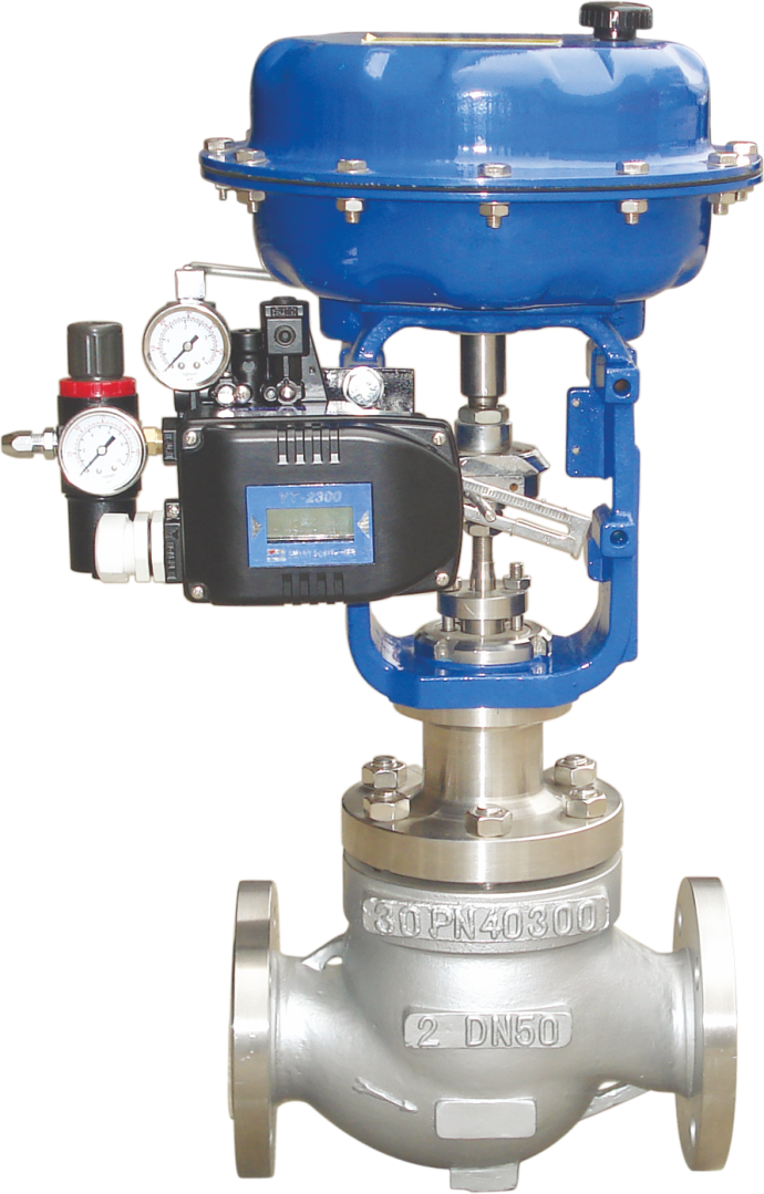 Pneumatic film single-seat control valve