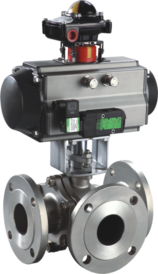 Three  way  ball  valve